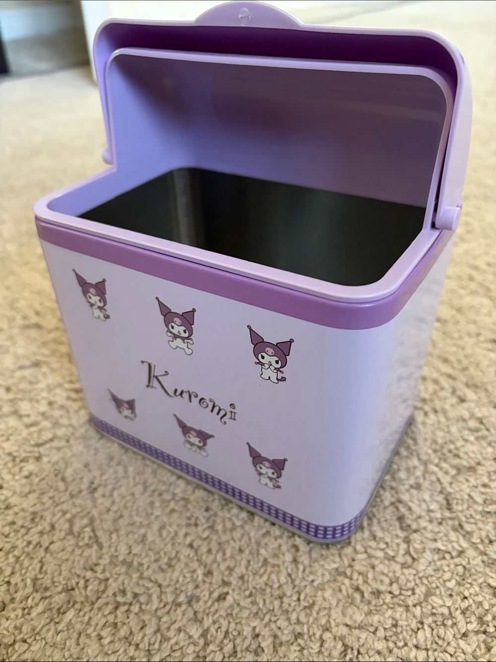 Sanrio Kuromi Tinplate Storage Box - Cute Desk Organizer